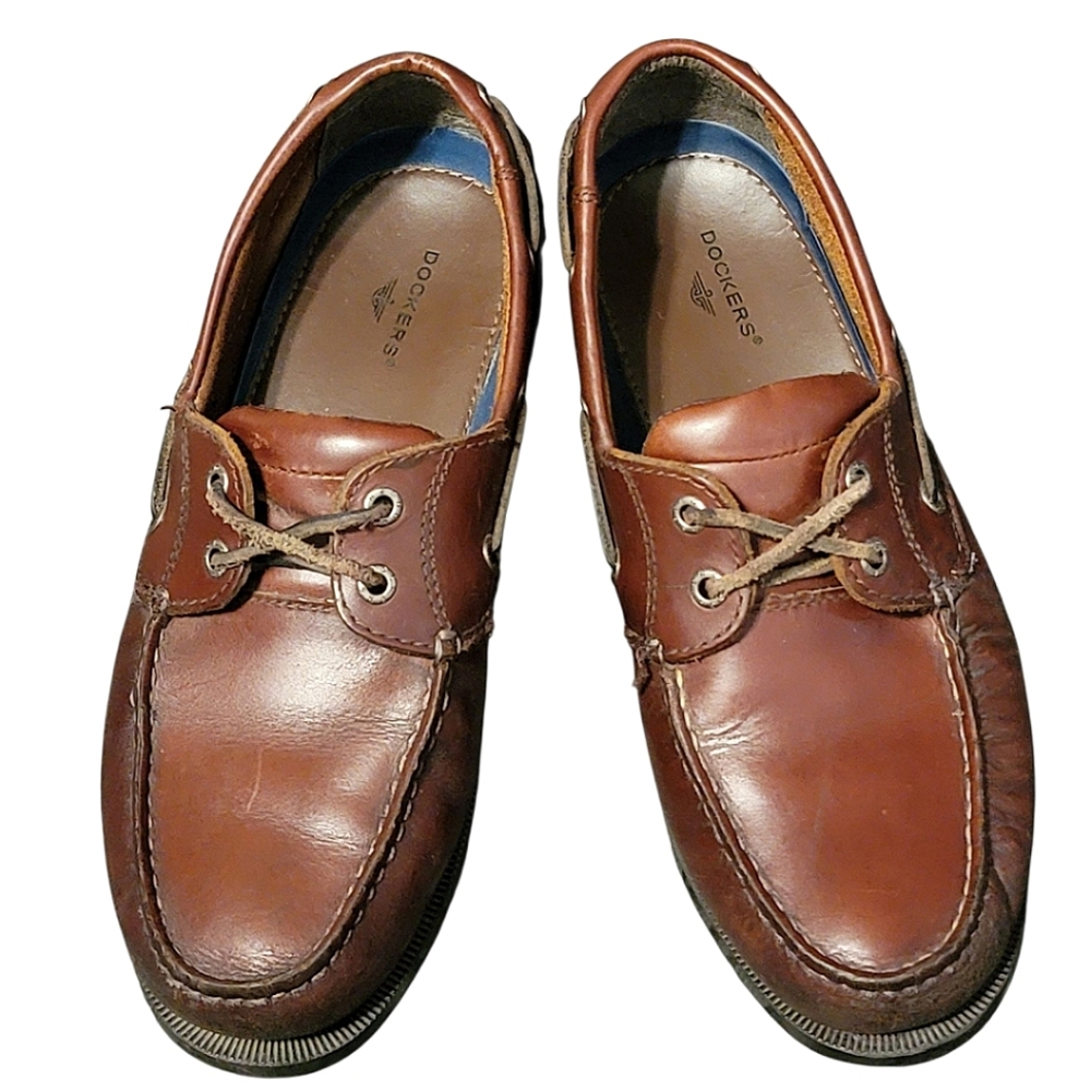 Dockers Men's Tan Leather Boat Shoes